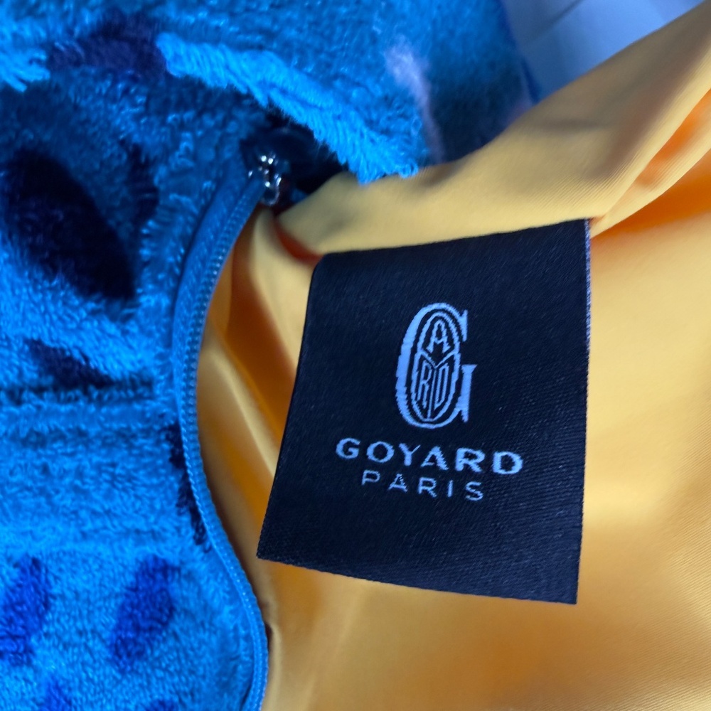 Goyard Ltd Edition Turquoise Blue Terry Cloth Sponge Beach Bag - La Place - Picture 7 of 8